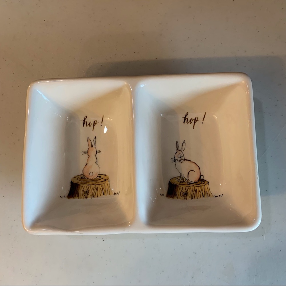Rae Dunn “Hip Hop” Easter Bunnies
Divided Tray Candy Nut Dish